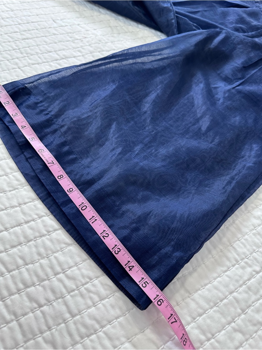 NWT Anthropologie Dolan Sheer Crop Culottes Wide Leg Organza Trousers Pants Navy - Picture 6 of 16